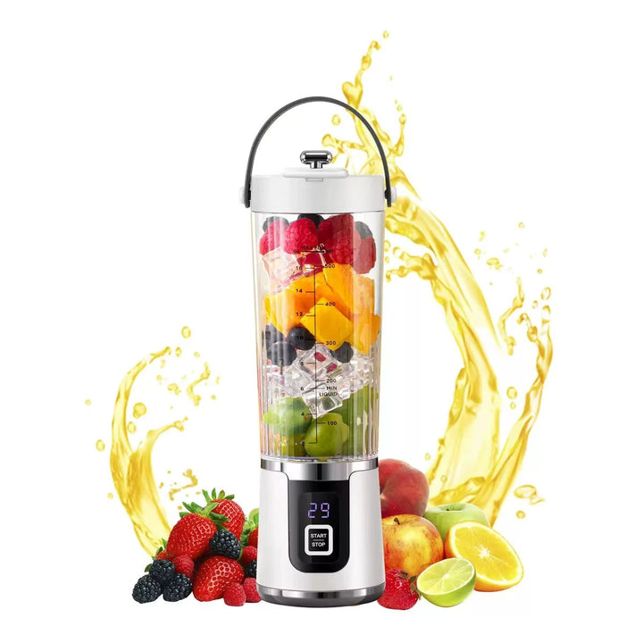 Frullatore Portatile Ricaricabile USB 500ml – Blender Multifunzione ad Alta Potenza con Lame in Acciaio Inox Klondo