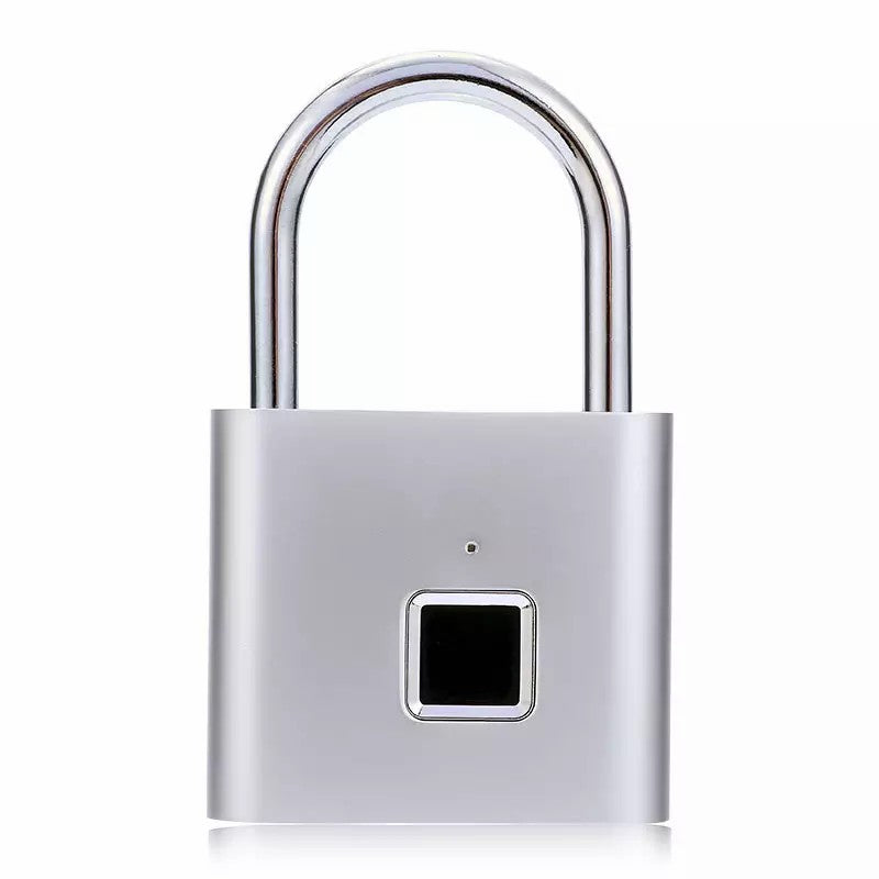 Compact Smart Fingerprint Padlock - Waterproof, Keyless Security, USB Rechargeable, Lightweight Aluminum - Ideal for Luggage, Suitcases & Backpacks Hinoki Milano