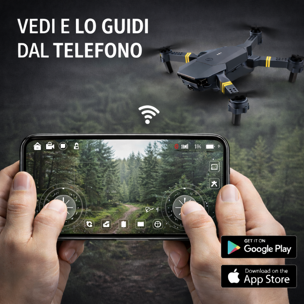 Drone Pieghevole Acrobatico – Resistente agli Urti – Telecamera Full HD 1080P Klondo