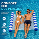 Amaca Gonfiabile Galleggiante 2 Posti per Mare e Piscina con Rete Traspirante – Materassino Relax Pieghevole per Adulti Klondo