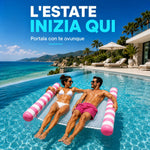 Amaca Gonfiabile Galleggiante 2 Posti per Mare e Piscina con Rete Traspirante – Materassino Relax Pieghevole per Adulti Klondo