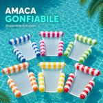 Amaca Gonfiabile con Rete per Mare e Piscina – Poltrona Galleggiante con Poggiatesta e Braccioli, Disponibile in 6 Colori Klondo