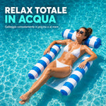 Amaca Gonfiabile con Rete per Mare e Piscina – Poltrona Galleggiante con Poggiatesta e Braccioli, Disponibile in 6 Colori Klondo