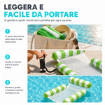 Amaca Gonfiabile con Rete per Mare e Piscina – Poltrona Galleggiante con Poggiatesta e Braccioli, Disponibile in 6 Colori Klondo