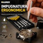 Set Cacciaviti di Precisione Maurer 6 Pezzi – Kit per Orologi, Elettronica, Smartphone e Piccole Riparazioni con Custodia Klondo