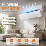 Deflettore Universale per Condizionatore Regolabile, Devia Flusso Aria, Installazione Senza Fori, Angolo Regolabile fino a 180°, Compatibile con la Maggior Parte dei Climatizzatori Klondo