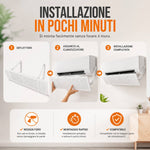 Deflettore Universale per Condizionatore Regolabile, Devia Flusso Aria, Installazione Senza Fori, Angolo Regolabile fino a 180°, Compatibile con la Maggior Parte dei Climatizzatori Klondo