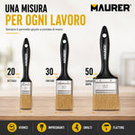 Set 3 Pennellesse Maurer 20-30-50 mm per Verniciatura Klondo