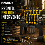 Set Cacciaviti Maurer 44 Pezzi con Espositore - Impugnatura Bicomponente, Punta Magnetica Maurer