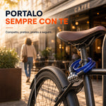 Lucchetto Bici Maurer a Combinazione 4 Cifre – Cavo in Acciaio Rivestito in PVC, Ø 8 mm, Lunghezza 55 cm, Blu Maurer