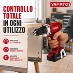 Trapano Avvitatore a Batteria 12V Yamato, Batteria al Litio, 20 Nm, 2 Velocità, Mandrino Autoserrante 10 mm, Reversibile Klondo
