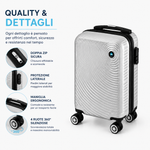Mini Trolley Rigido con Ruote Rimovibili,  Bagaglio a Mano 40×26×20 cm con Serratura di Sicurezza Klondo