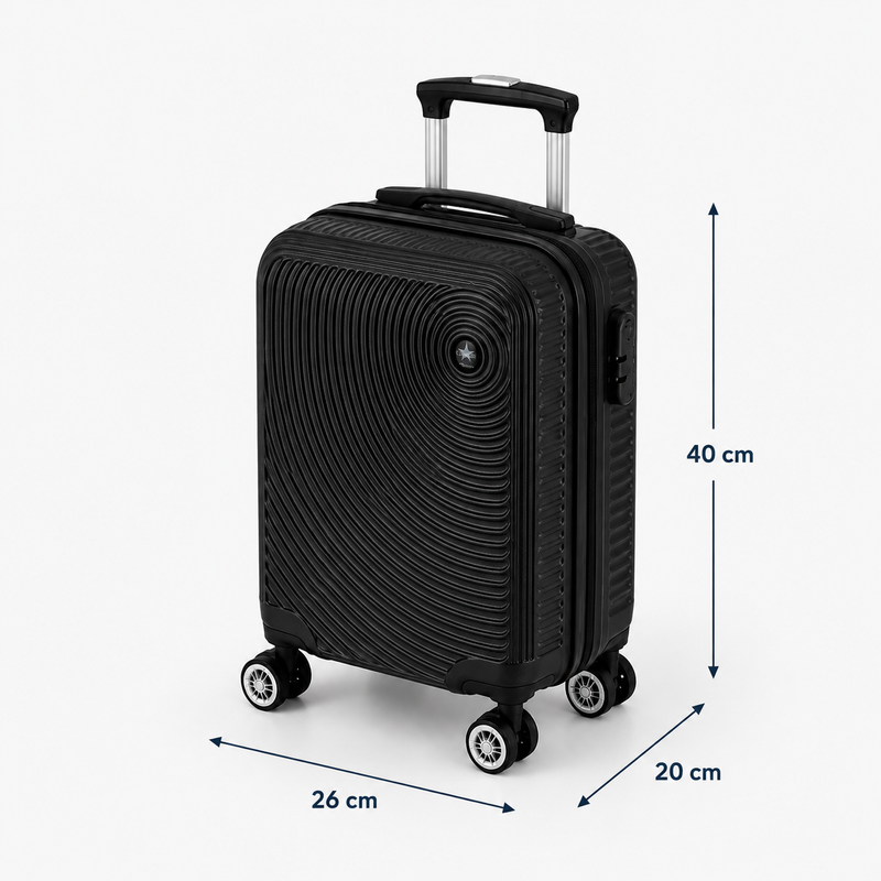 Mini Trolley Rigido con Ruote Rimovibili,  Bagaglio a Mano 40×26×20 cm con Serratura di Sicurezza Klondo