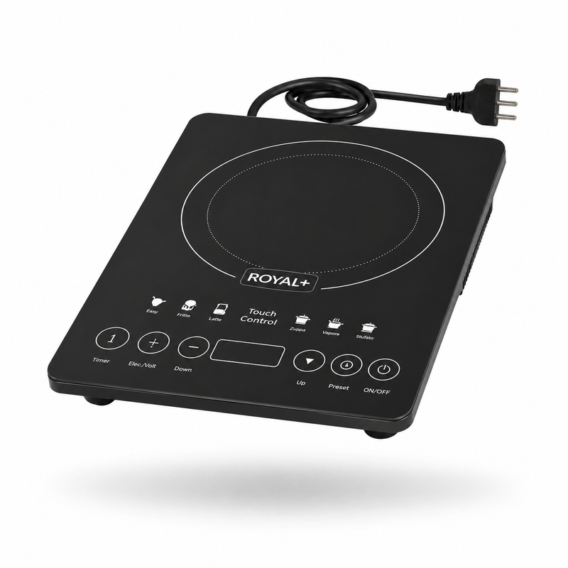 Piastra a Induzione 2500W Royalty Line – Piano Cottura Touch con 8 Funzioni Klondo
