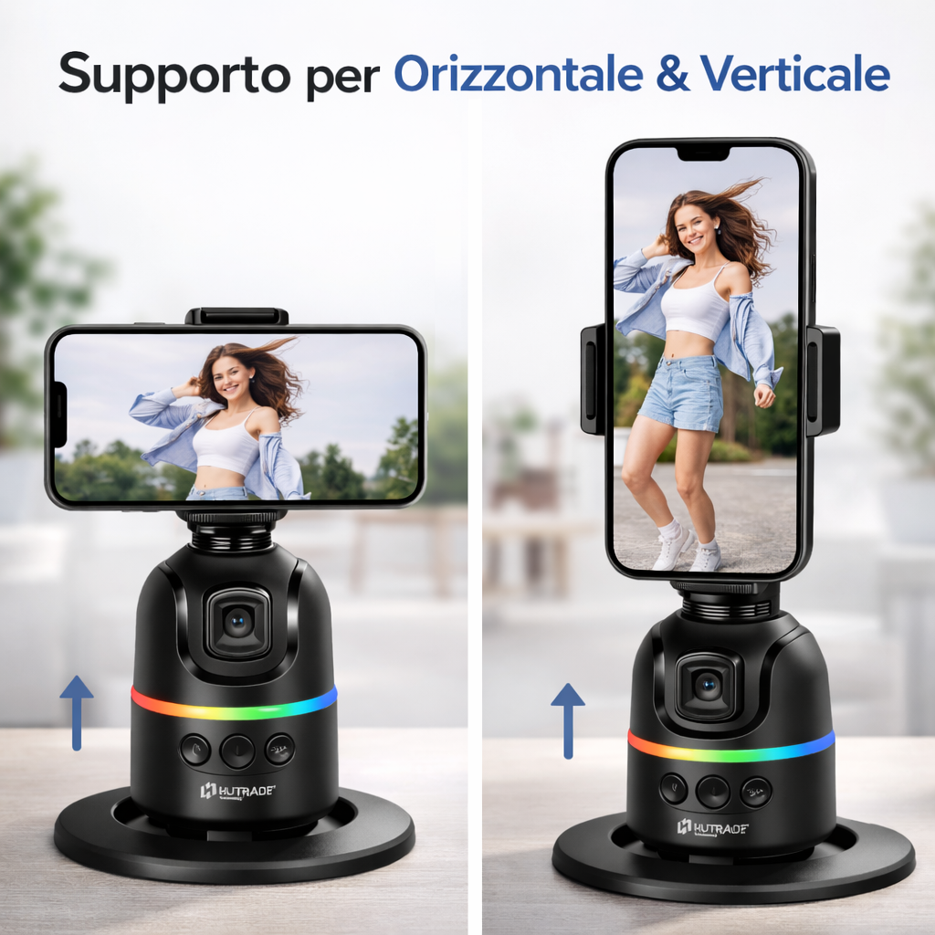 Gimbal Auto Tracking S3 360° – Stabilizzatore Intelligente per Video, TikTok e Creator Klondo