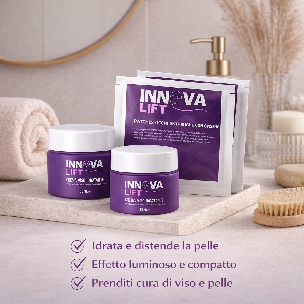 Innova Lift: 2 Creme Viso 50ml + 2 Patch Occhi in Regalo