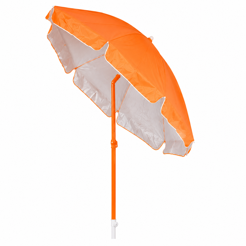 Ombrellone Mare 180 cm Inclinabile con Snodo – Palo in Acciaio – 4 Colori Disponibili – Rosso, Arancione, Beige, Verde Klondo