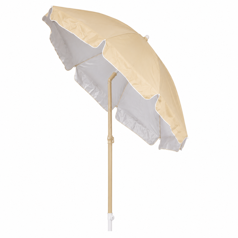 Ombrellone Mare 180 cm Inclinabile con Snodo – Palo in Acciaio – 4 Colori Disponibili – Rosso, Arancione, Beige, Verde Klondo