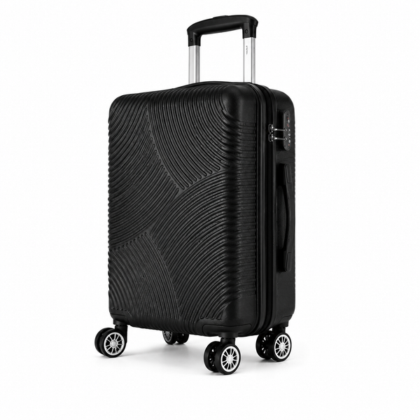 Trolley Rigido da Cabina 50x38x23 cm, Bagaglio a Mano, 4 Ruote Rimovibili 360°, Serratura a Combinazione Klondo