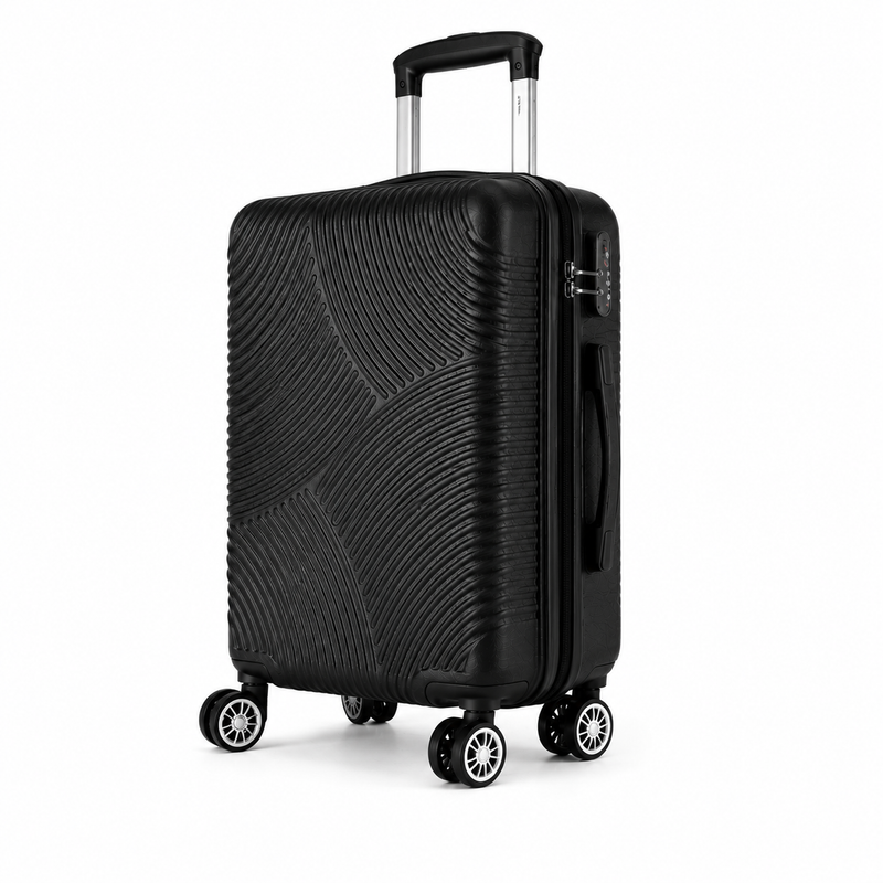 Trolley Rigido da Cabina 50x38x23 cm, Bagaglio a Mano, 4 Ruote Rimovibili 360°, Serratura a Combinazione Klondo