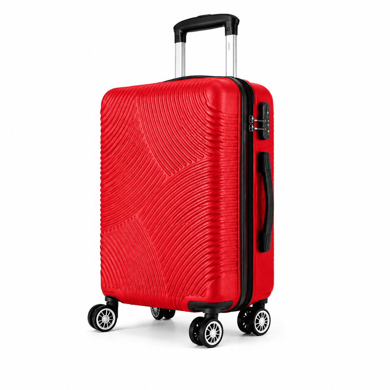 Trolley Rigido da Cabina 50x38x23 cm, Bagaglio a Mano, 4 Ruote Rimovibili 360°, Serratura a Combinazione Klondo