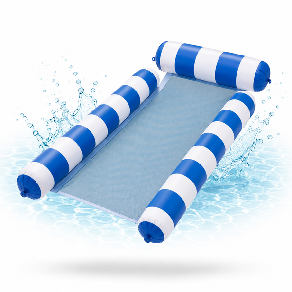 Amaca Gonfiabile con Rete per Mare e Piscina – Con Poggiatesta e Braccioli Klondo
