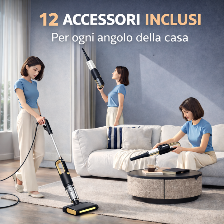 Aspirapolvere Superleggera 12 in 1 Pro – 15000Pa Super Potente Klondo