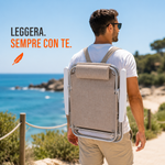 Sedia Sdraio Pieghevole con Spallacci da Trasporto, Schienale Reclinabile e Cuscino Poggiatesta Klondo