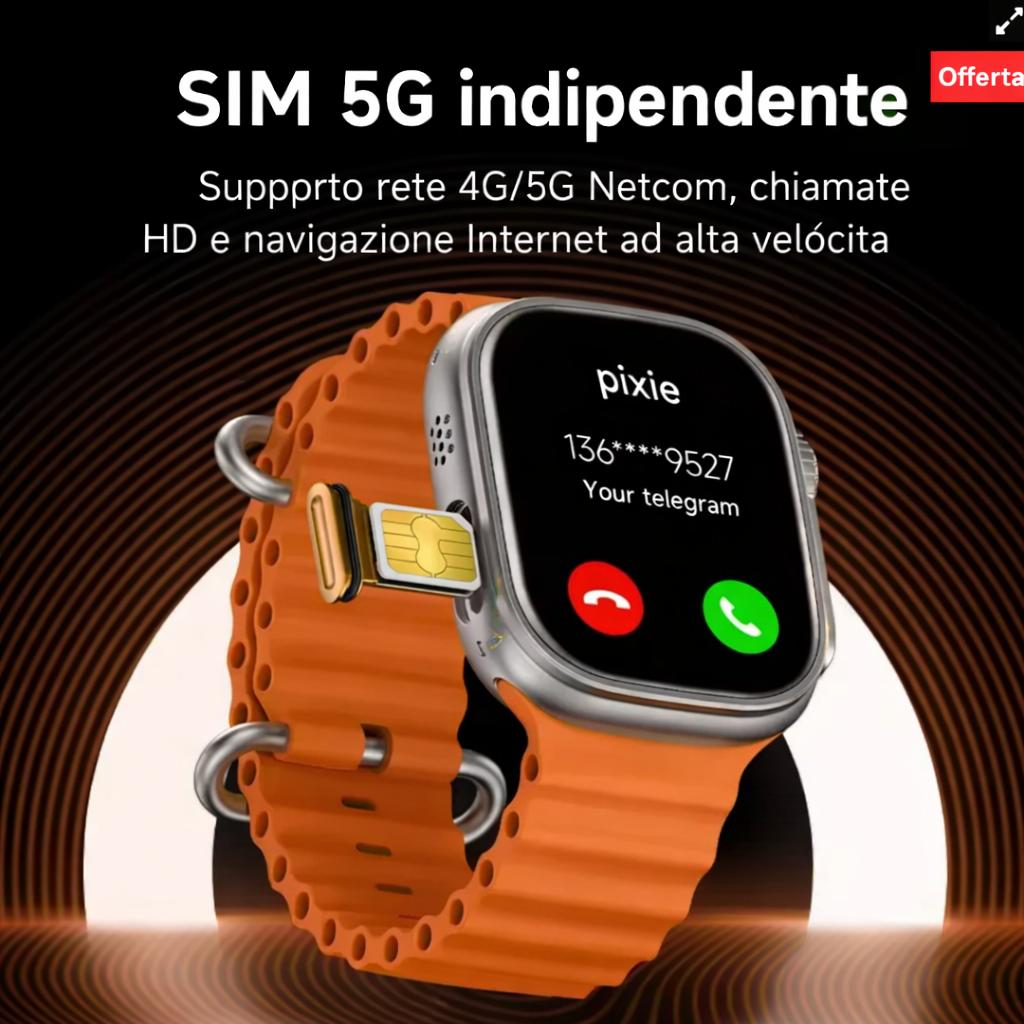 Smartwatch Intelligente S9 49 mm – Orologio Digitale con Doppio Cinturino