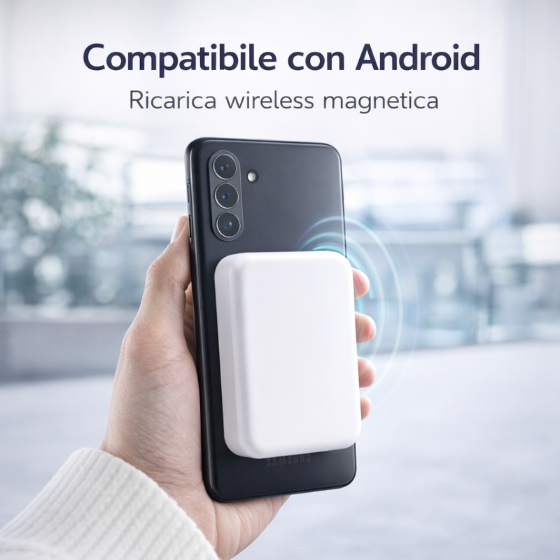 Power Bank Magnetico 20000mAh Wireless – Ricarica Rapida per iPhone e Smartphone Klondo
