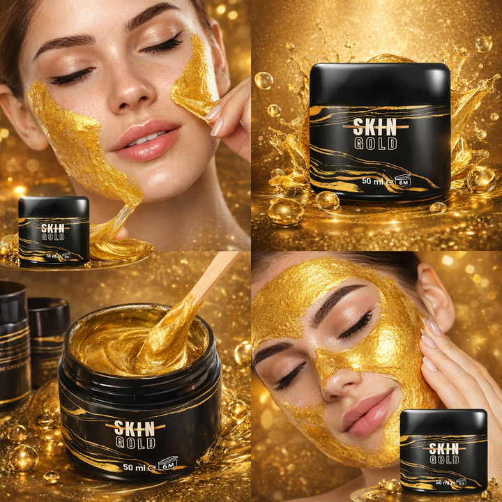Skin Gold - Maschera Peel-Off Illuminante con effetto Glow, Pelle Più Pulita Klondo