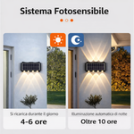 Lampada Solare da Parete Effetto luce Architetturale – con Sensore di Movimento Klondo