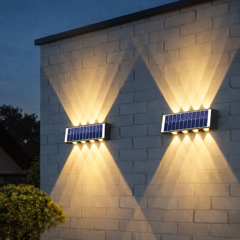 Lampada Solare da Parete Effetto luce Architetturale – con Sensore di Movimento Klondo