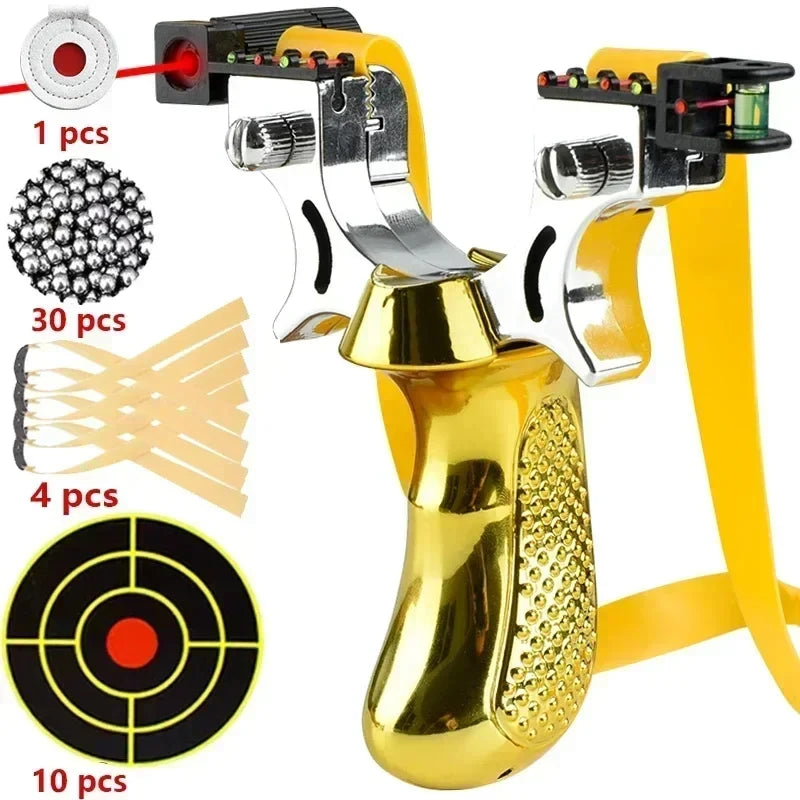 SYQT High Precision Shooting Package Slingshot Laser Precision Shooting Slingshot Outdoor Hunting Slingshot Catapult Hinoki Milano