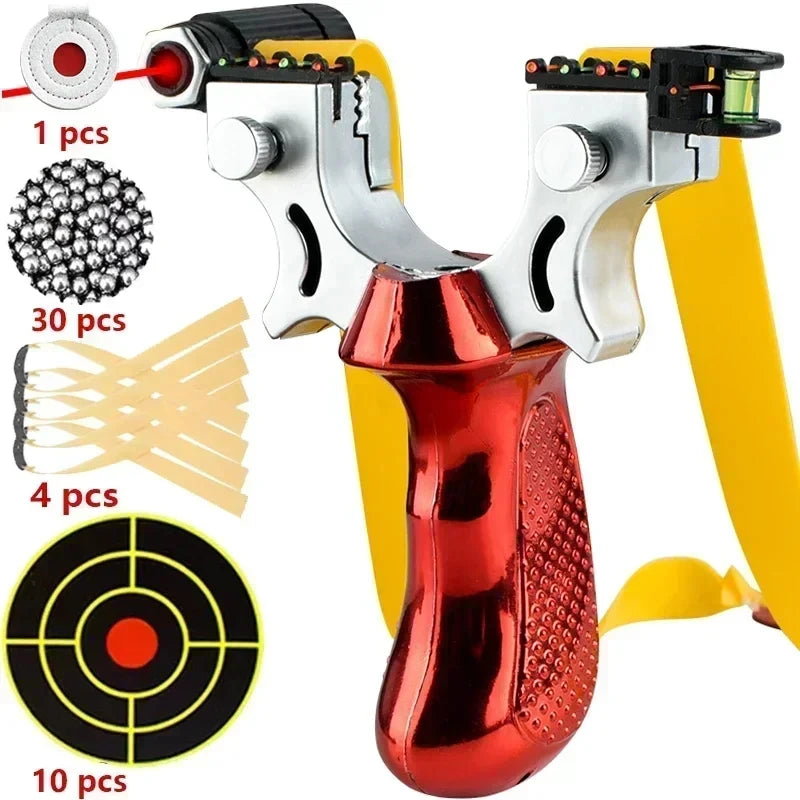 SYQT High Precision Shooting Package Slingshot Laser Precision Shooting Slingshot Outdoor Hunting Slingshot Catapult Hinoki Milano