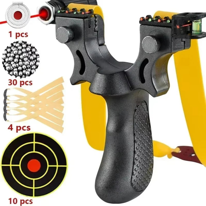 SYQT High Precision Shooting Package Slingshot Laser Precision Shooting Slingshot Outdoor Hunting Slingshot Catapult Hinoki Milano