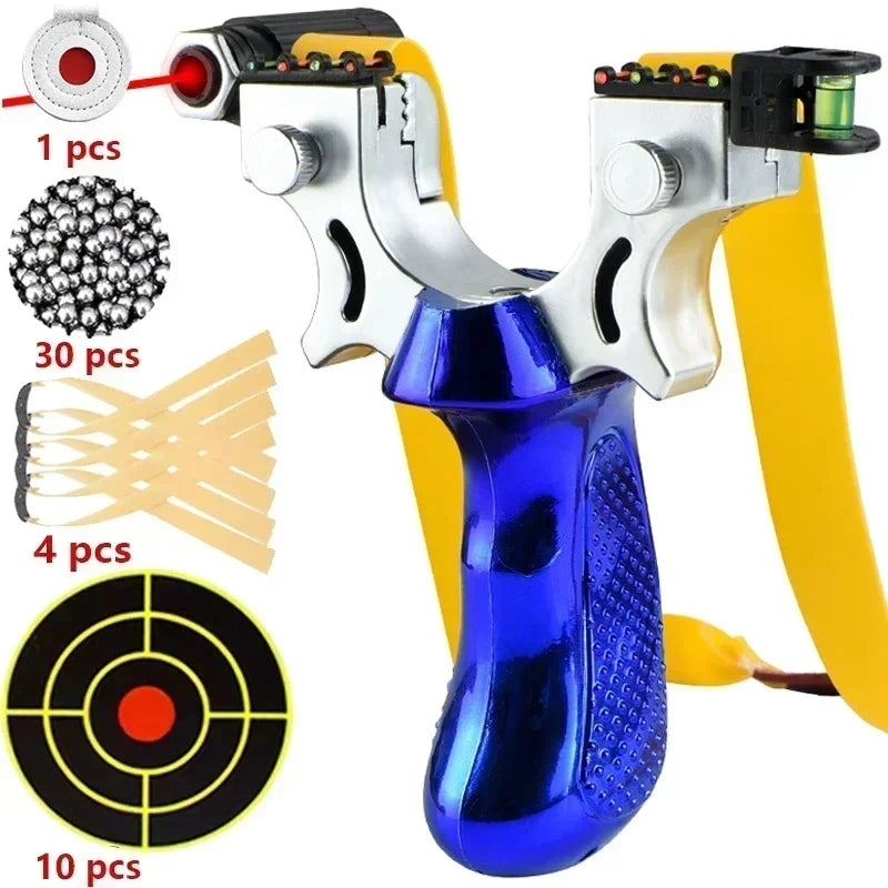 SYQT High Precision Shooting Package Slingshot Laser Precision Shooting Slingshot Outdoor Hunting Slingshot Catapult Hinoki Milano