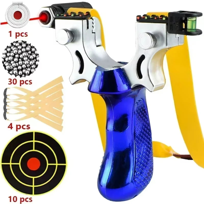 SYQT High Precision Shooting Package Slingshot Laser Precision Shooting Slingshot Outdoor Hunting Slingshot Catapult Hinoki Milano
