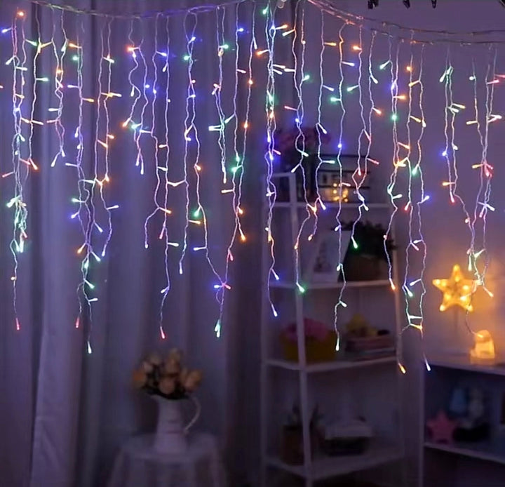 Tenda Luminosa 104 LED Multicolor – 150x70 cm | Effetto Cascata Magica Klondo