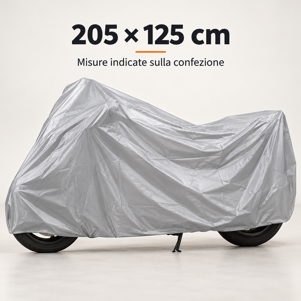 Telo Coprimoto Argento 205 × 125 cm in EVA – Resistente all’Acqua, Leggero e Riutilizzabile Klondo