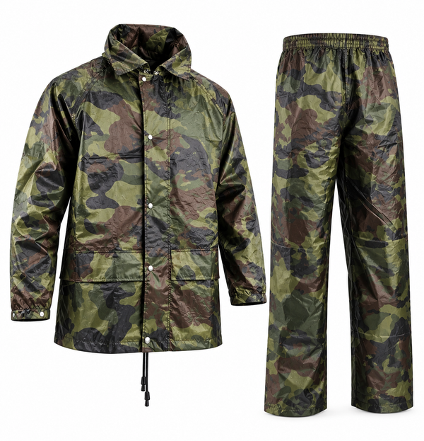 Completo Antipioggia Mimetico 2 Pezzi – Giacca + Pantalone Klondo