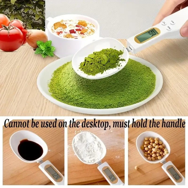 Mini Spoon Scale Digital Kitchen Scale Electronic LCD Food Scale 0.1-500g Cooking Flour Milk Coffee Powder Weight Measure Spoon Hinoki Milano