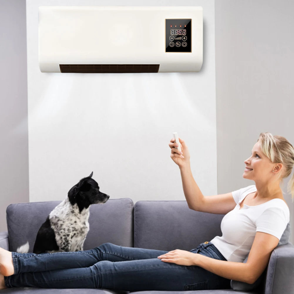 2-in-1 Electric Heater  Smart Constant Temperature Air Conditioning Fan with Remote Control Mini Hinoki Milano