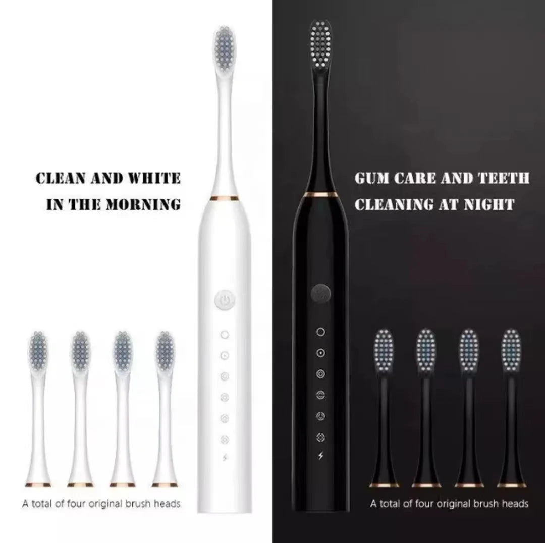 Sonic Electric Toothbrush for Adults IPX7 Waterproof DuPont Brush Head USB Rechargeable High Frequency Cleaning 6 Cleaning Modes Hinoki Milano