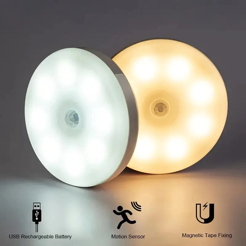 1pc Motion Sensor Night Light - Wireless LED Detector Lamp for Bedroom, Staircase, Closet, and Room Decor- Hinoki Milano