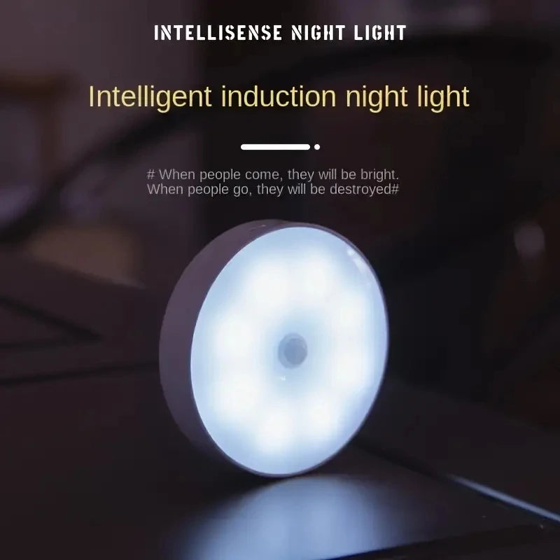 1pc Motion Sensor Night Light - Wireless LED Detector Lamp for Bedroom, Staircase, Closet, and Room Decor- Hinoki Milano
