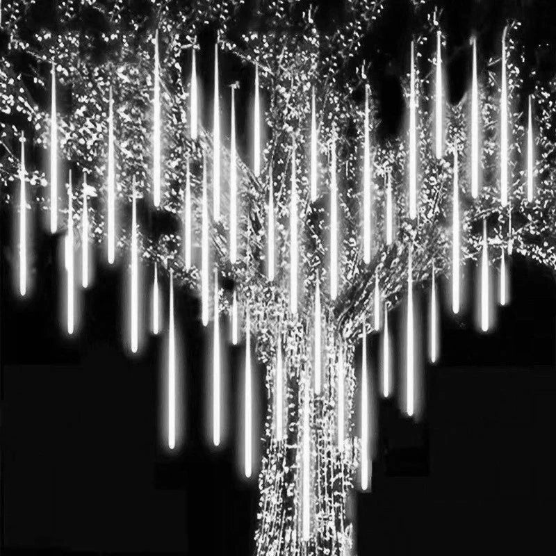 Outdoor  Meteor Shower Christmas Lights 10 Tubes 192 Led Hanging String Lights for Garden Tree Holiday Party Decoation Lamp Hinoki Milano