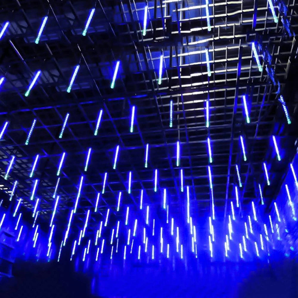 Outdoor  Meteor Shower Christmas Lights 10 Tubes 192 Led Hanging String Lights for Garden Tree Holiday Party Decoation Lamp Hinoki Milano