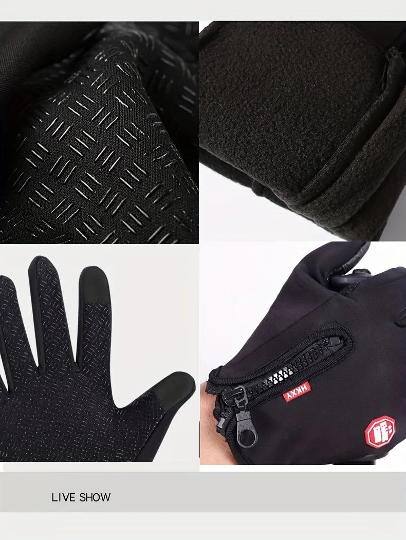 Winter Gloves For Men Women Touchscreen Warm Outdoor Cycling Driving Motorcycle Cold Gloves Windproof Non Slip Gloves Hinoki Milano