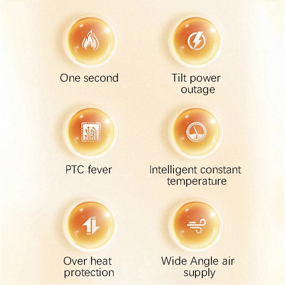 600W Portable Heater Mini Electric Heater Plug in Wall Room Heater Home Appliance Heating Stove Radiator Remote Warmer Machine Hinoki Milano